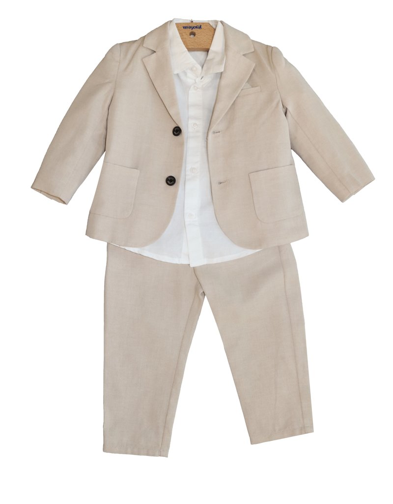 Mayoral broek lang linnen beige