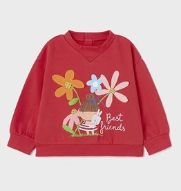 Mayoral sweater framboos fuchsia print bloemen