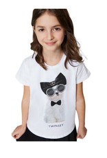 Twinset t-shirt wit hond strik