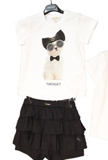 Twinset t-shirt wit hond strik