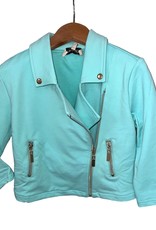 Twinset blazer aqua lime rits kraag