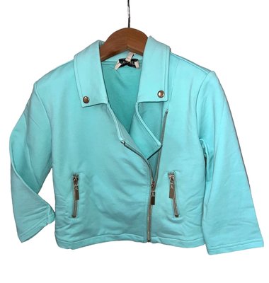 Twinset blazer aqua lime rits kraag