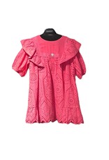 Twinset jurk fuchsia broderie