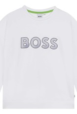 Boss sweater wit print logo cobalt