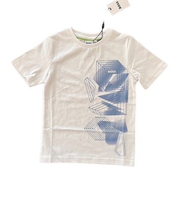 Boss t-shirt wit geometrische print
