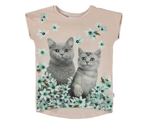 Molo Molo t shirt nude poezen flower cats