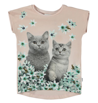 Molo t-shirt nude poezen flower cats