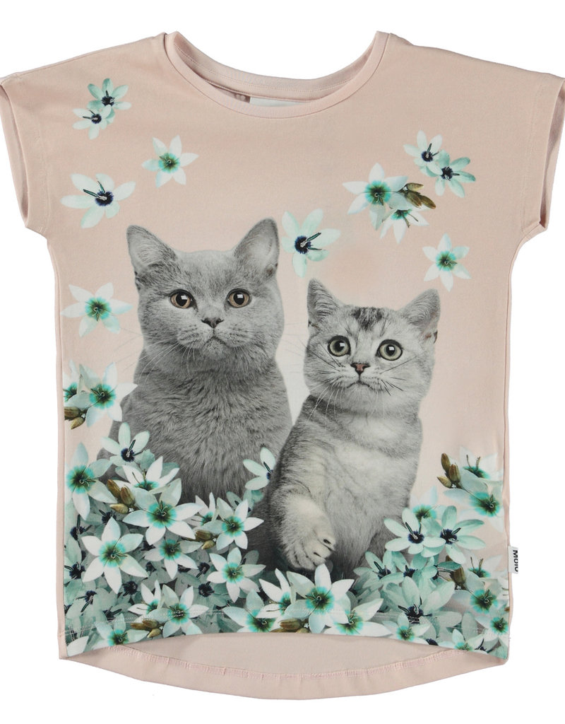 Molo t-shirt nude poezen flower cats