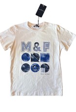 Manuell&Frank T-shirt wit kobalt print