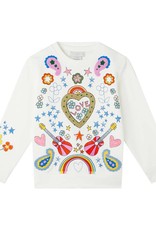 Stella McCartney sweater wit met kleuren