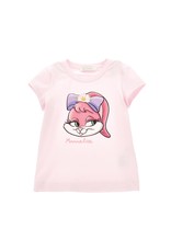 Monnalisa t-shirt roze konijn pailletten