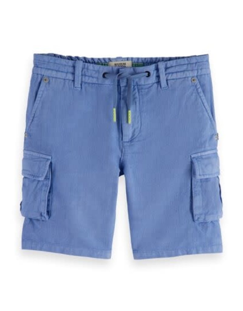 Scotch&Soda short katoen linnen lichtblauw