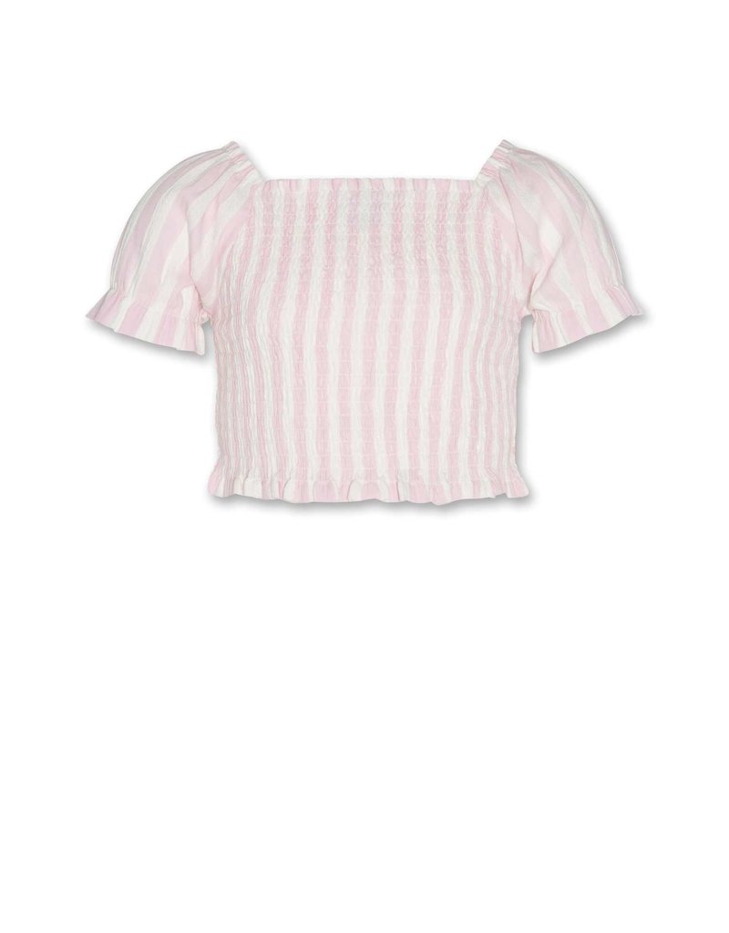 Lauw koper Grit Ao76 crop top streep roze wit