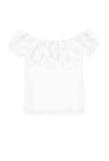 Monnalisa top t-shirt wit ruches