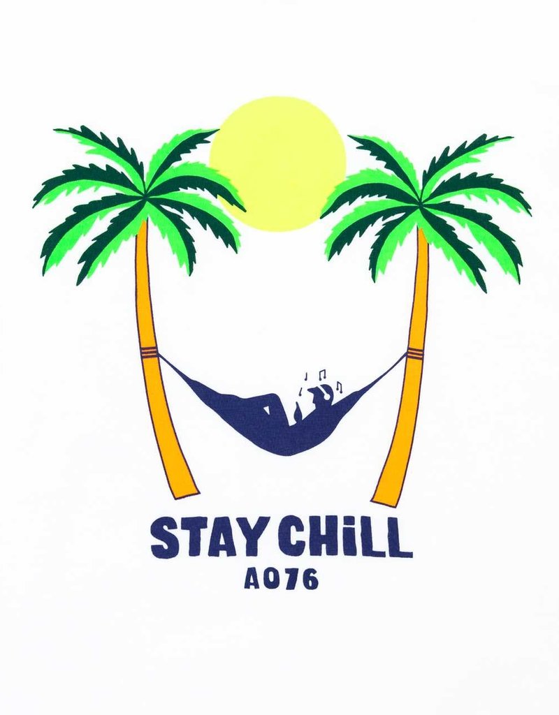 Ao76 wit t-shirt mat stay chill