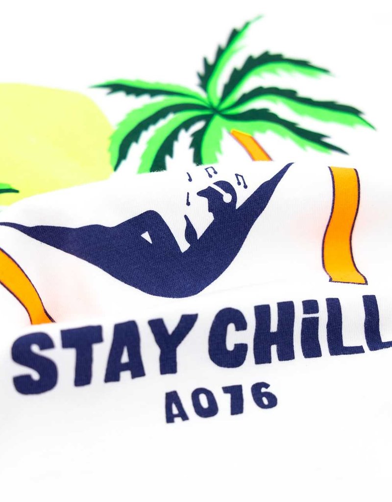 Ao76 wit t-shirt mat stay chill