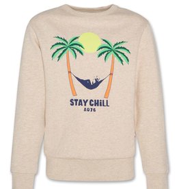 Ao76 licht beige sweater stay chill