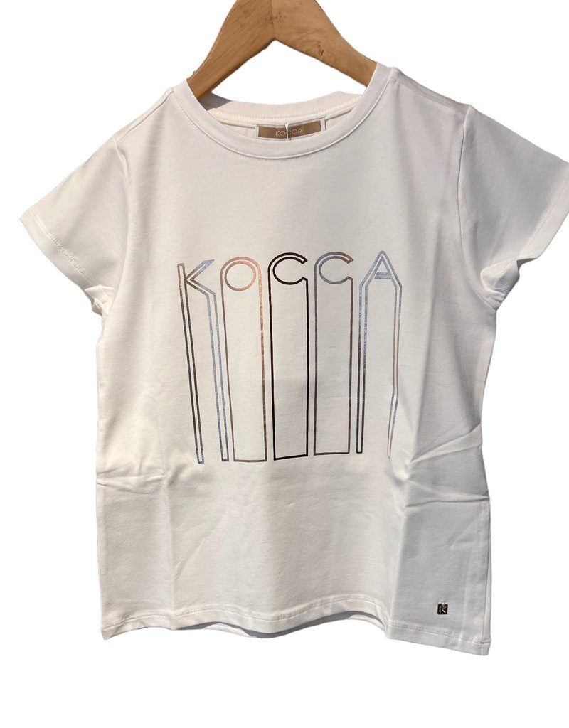 Vorming vrijgesteld Somatische cel Kocca T-shirt ecru logo Tixi