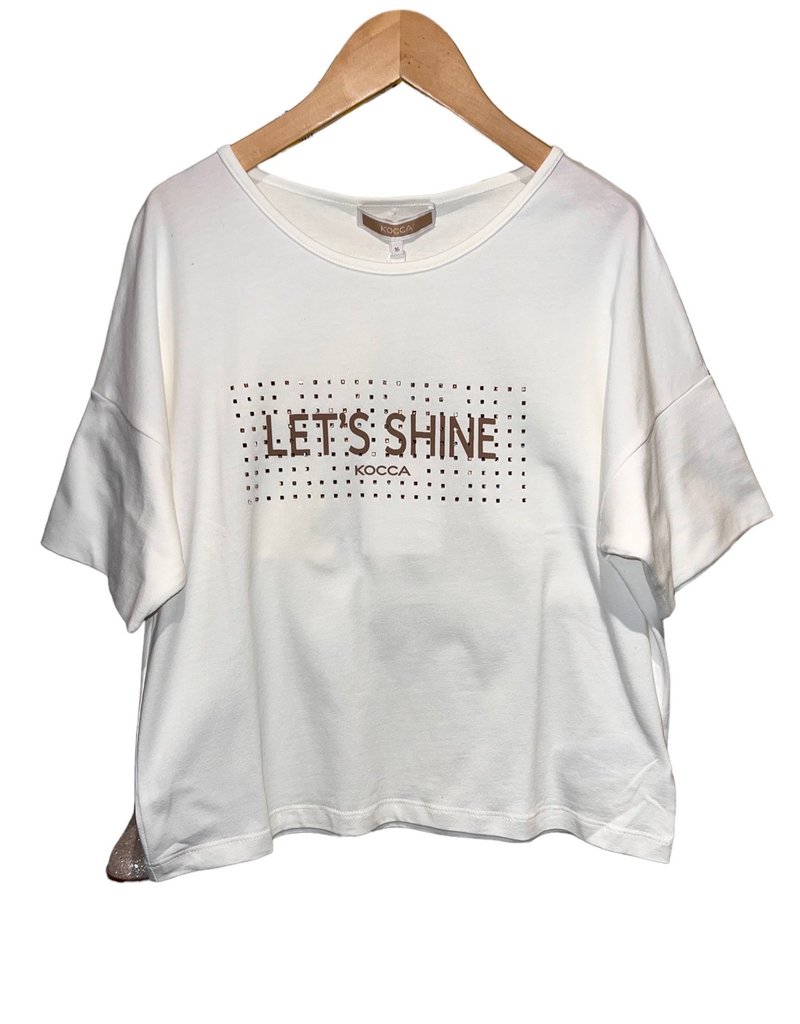 Kocca T-shirt ecru let's shine Bawis