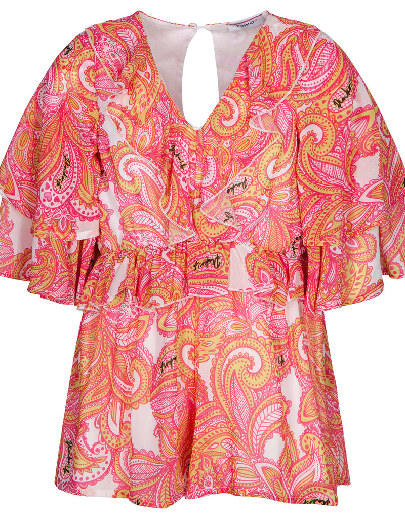 Pinko Up jumpsuit print voile fuchsia