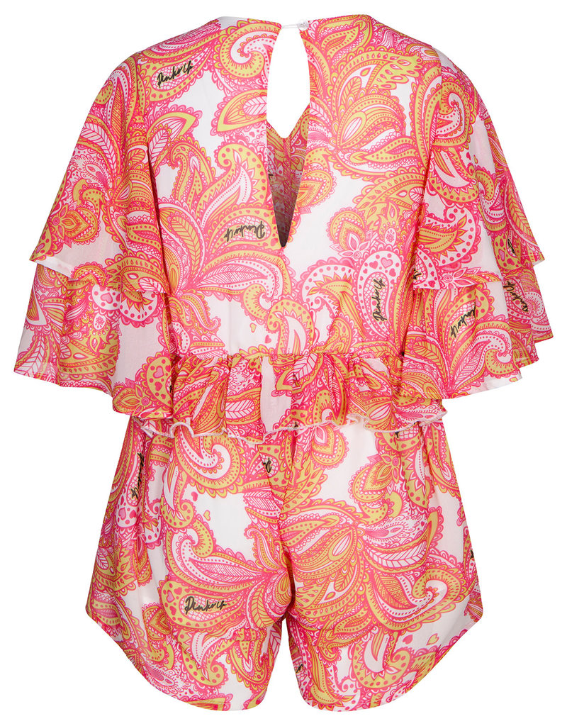 Pinko Up jumpsuit print voile fuchsia