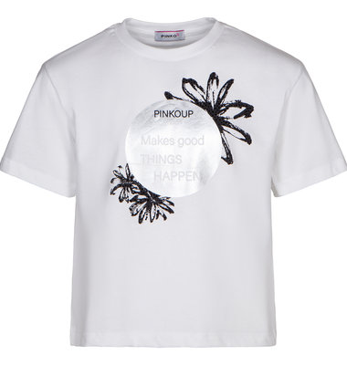 Pinko Up t-shirt wit print zwart grijs