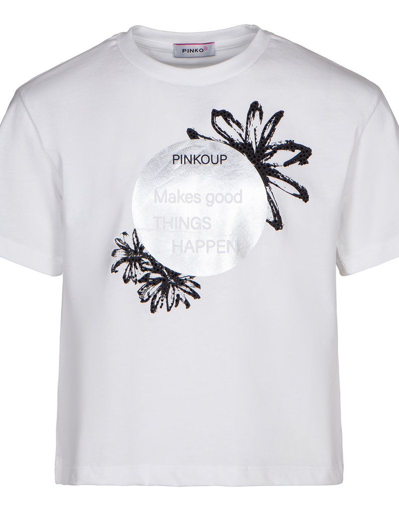 Pinko Up t-shirt wit print zwart grijs