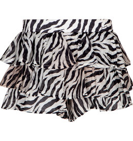 Pinko Up short voile zebraprint zwart wit beige