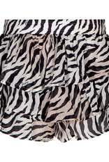 Pinko Up short voile zebraprint zwart wit beige