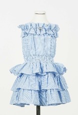Twinset jurk streep lichtblauw wit