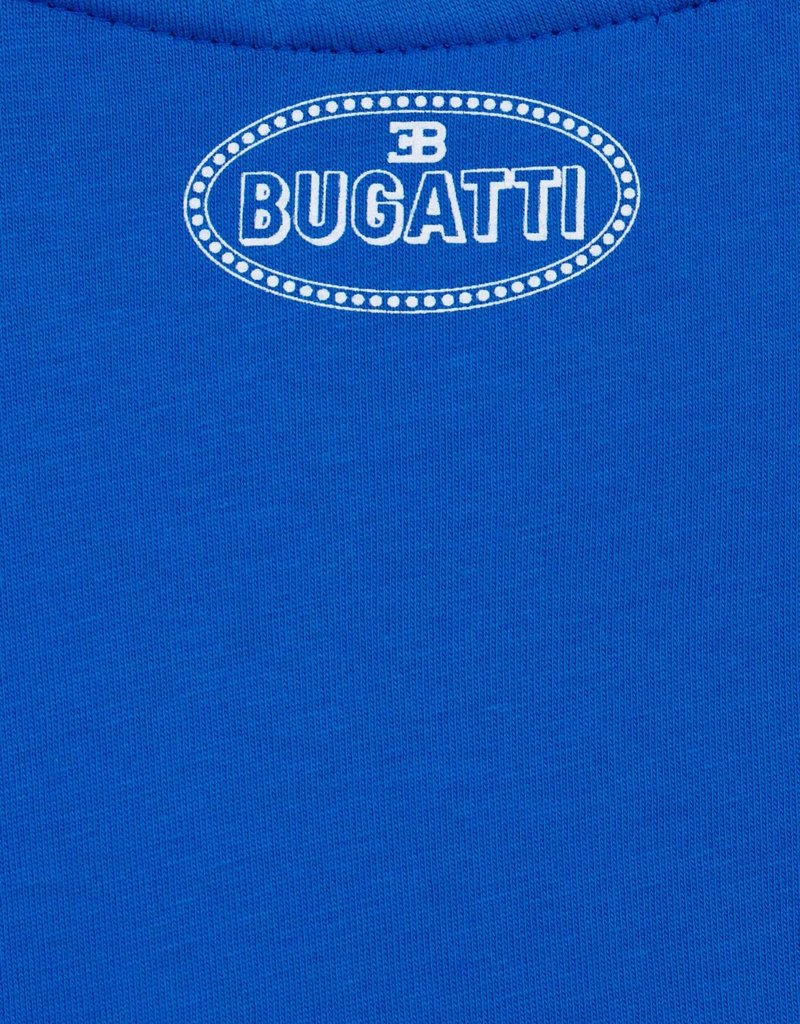 Bugatti  A kobalt blauw t-shirt met autoprint