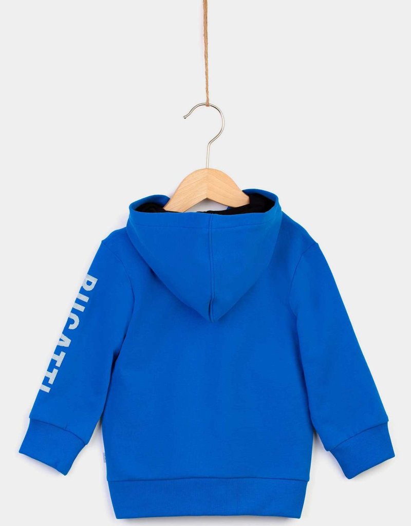 Bugatti kobalt blauwe hoodie joggingsweater