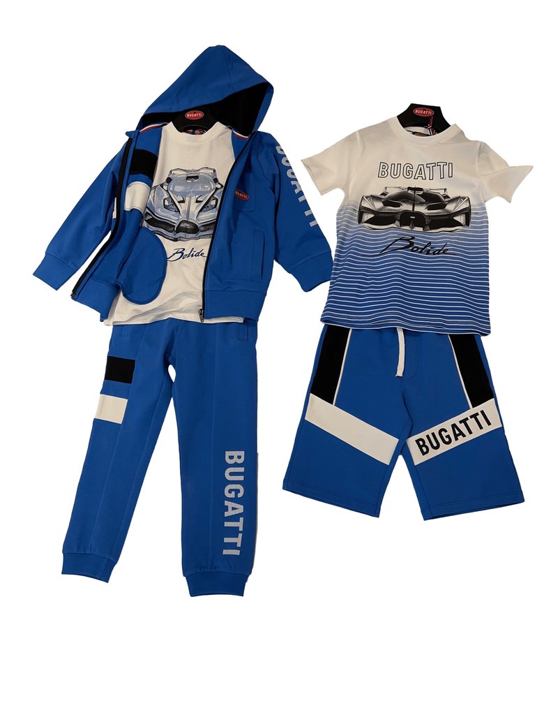 Bugatti kobalt blauwe hoodie joggingsweater