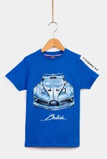 Bugatti  A kobalt blauw t-shirt met autoprint