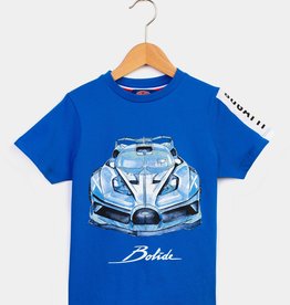 Bugatti  A kobalt blauw t-shirt met autoprint