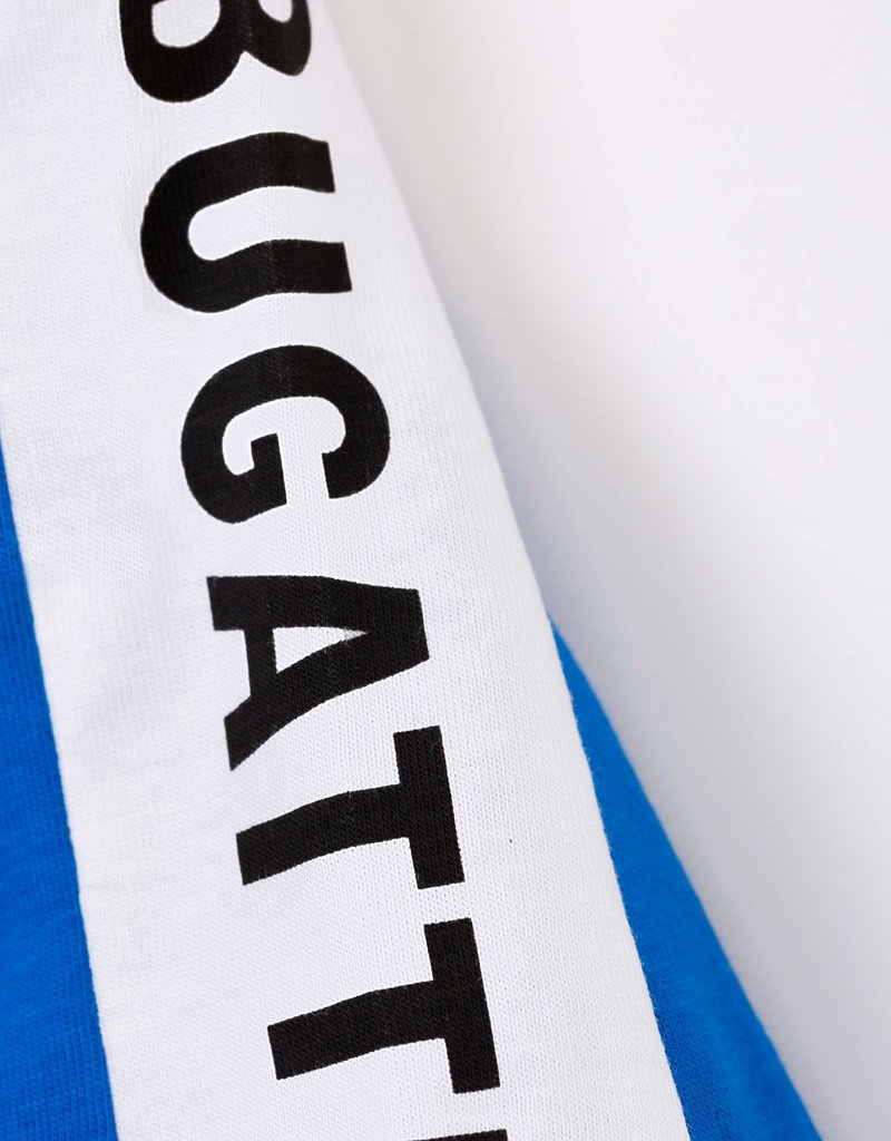 Bugatti  A kobalt blauw t-shirt met autoprint