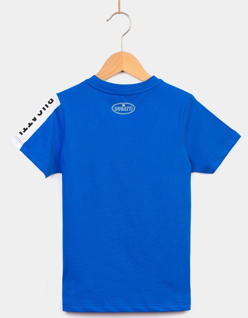 Bugatti  A kobalt blauw t-shirt met autoprint