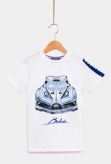 Bugatti wit t-shirt km en blauwe  autoprint