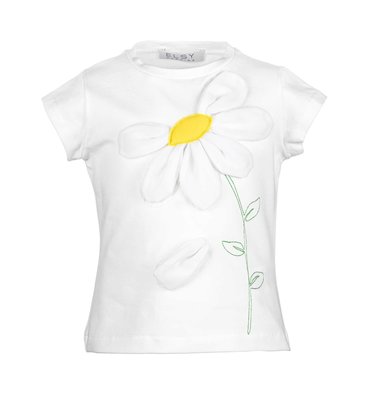 Elsy t-shirt wit grote bloem