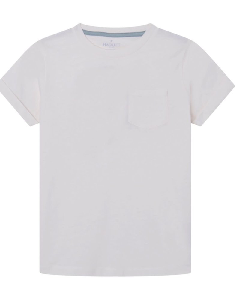 Hackett t-shirt effen wit pocket