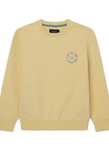 Hackett sweater effen lichtgeel logo
