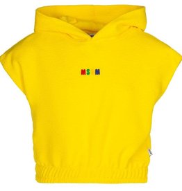 MSGM hoodie sweater kap geel kort mouw