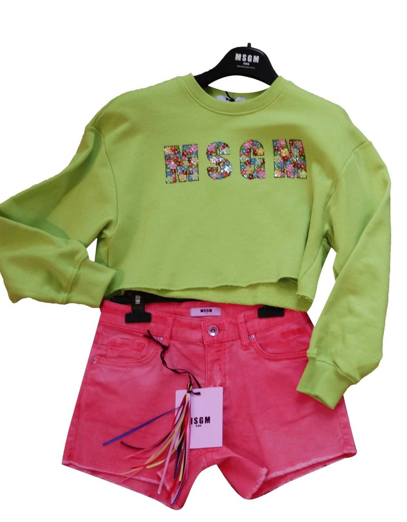 MSGM sweater cropped lime