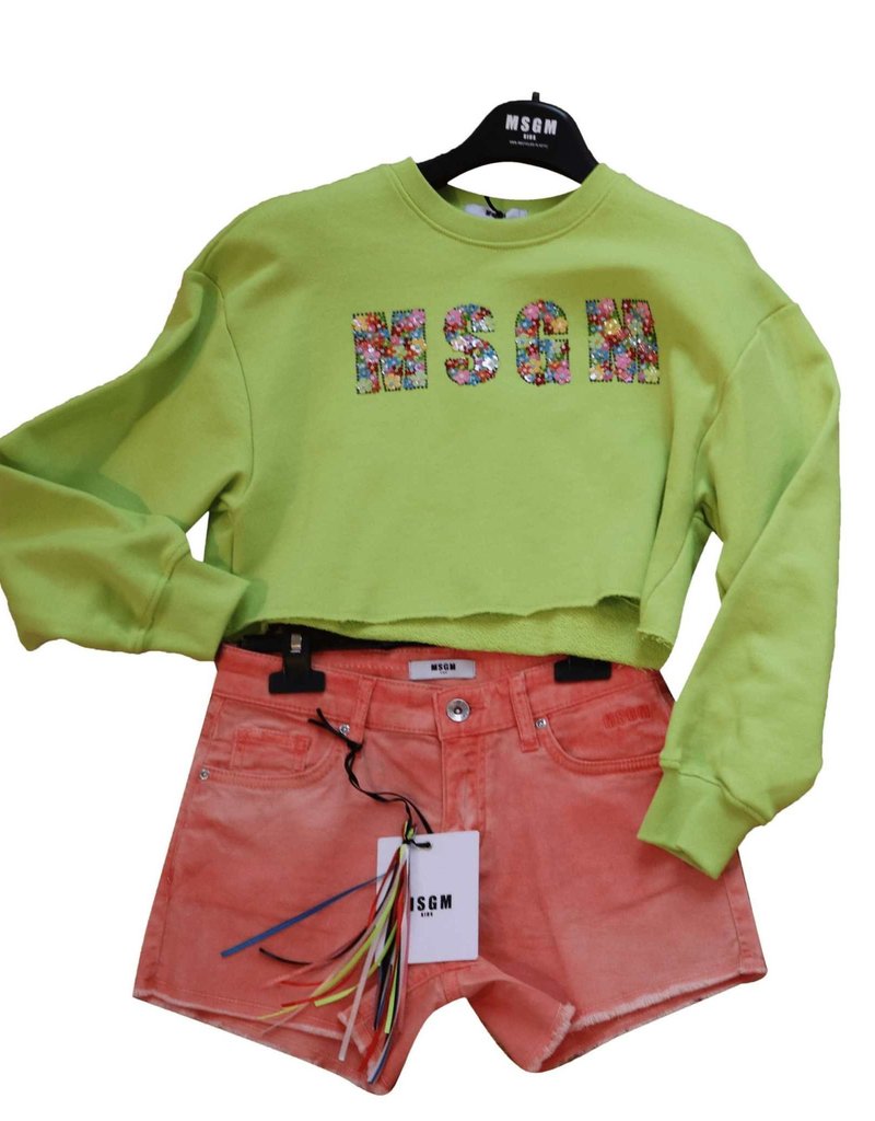 MSGM sweater cropped lime