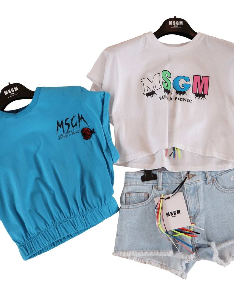 MSGM short stretch licht jeans denim