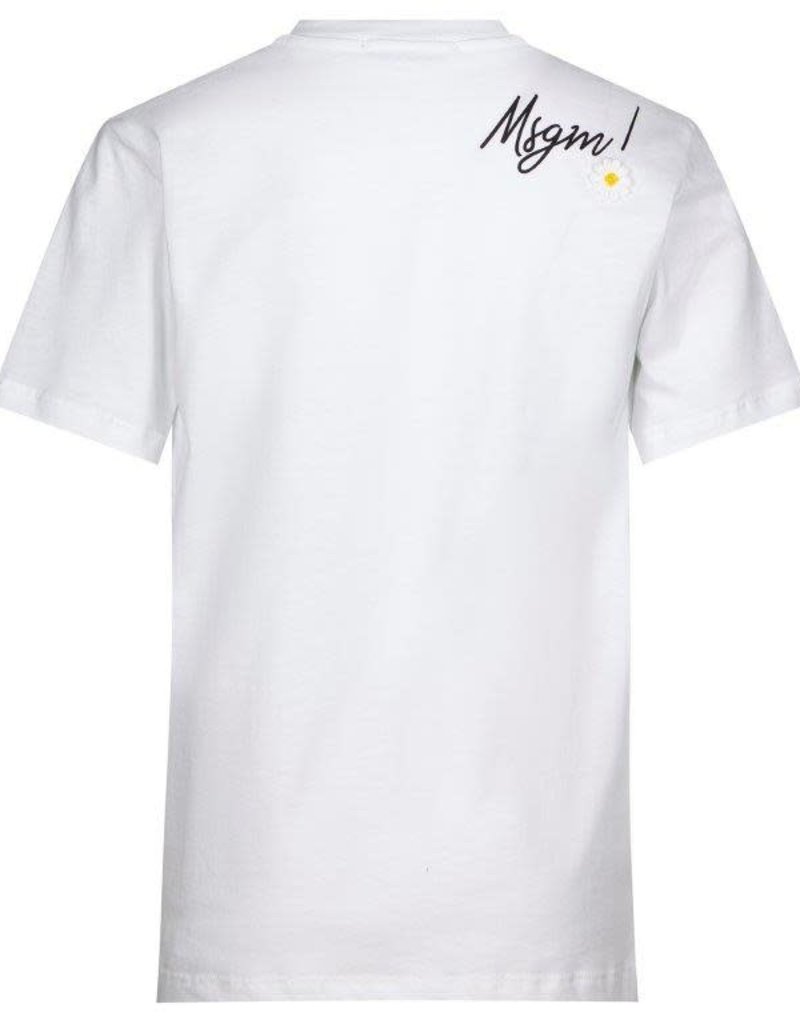 MSGM t-shirt wit logo bloemetje