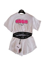 MSGM t-shirt wit logo bloemetje