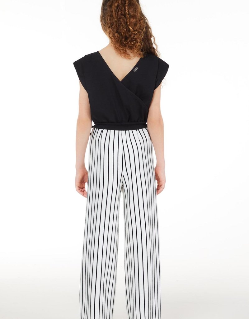 Liu Jo jumpsuit zwart broek streep wit zwart