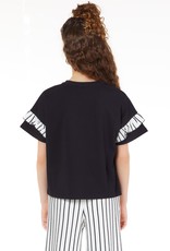 Liu Jo t-shirt zwart mouw streep