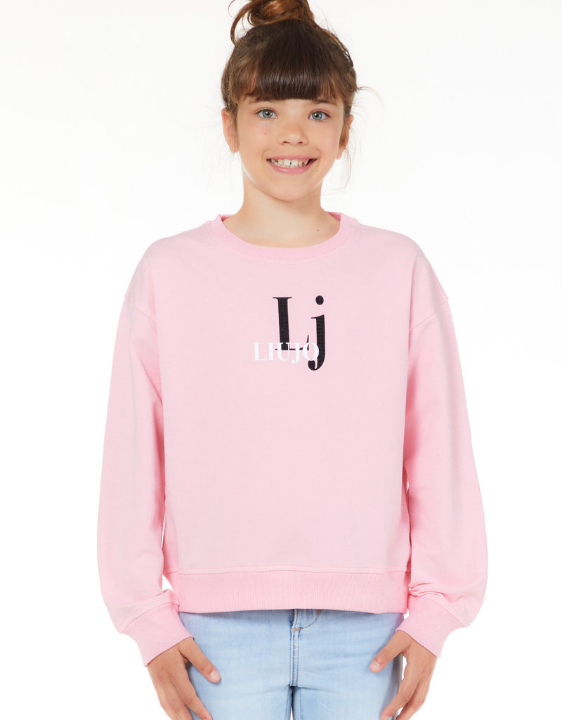 Gedwongen Vrijgekomen ongebruikt Liu Jo sweater roze logo